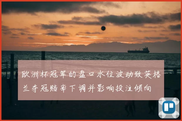 欧洲杯冠军的盘口水位波动致英格兰夺冠赔率下调并影响投注倾向