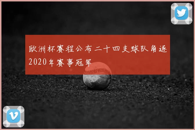 欧洲杯赛程公布二十四支球队角逐2020年赛事冠军